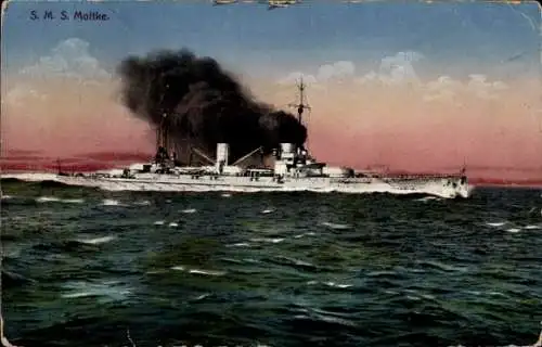 Ak Deutsches Kriegsschiff, SMS Moltke, Kaiserliche Marine