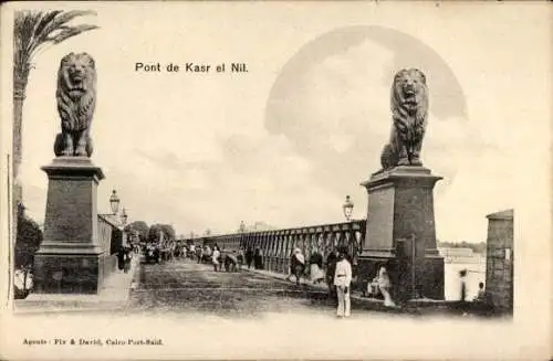 Ak Cairo Kairo Ägypten, Pont de Kasr el Nil, Brücke