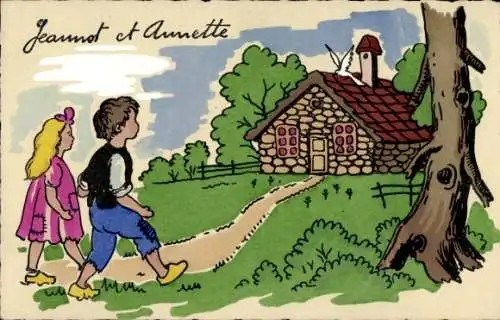 Ak Jeannot et Annette, Hänsel und Gretel, Märchen, Gebrüder Grimm