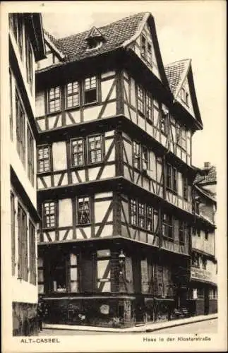 Ak Kassel in Hessen, Altstadt, Haus in der Klosterstraße, Fachwerk