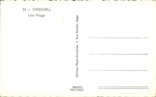 Ak Cherchell Algerien, Strand