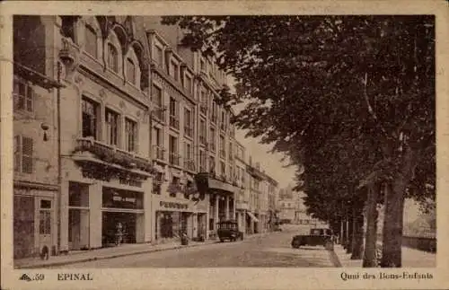 Ak Épinal Lothringen Vosges, Quai des Bons-Enfants