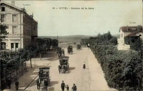 Ak Vittel Lothringen Vosges, Avenue de la Gare