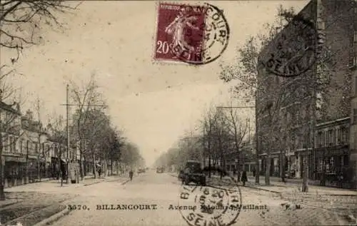 Ak Billancourt Hauts de Seine, Avenue Edouard Vaillant