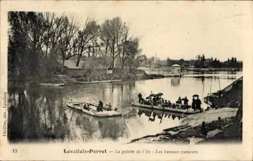 Ak Levallois Perret Hauts de Seine, Schmugglerboote