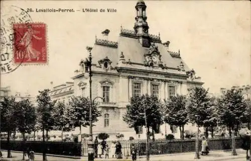 Ak Levallois Perret Hauts de Seine, Rathaus