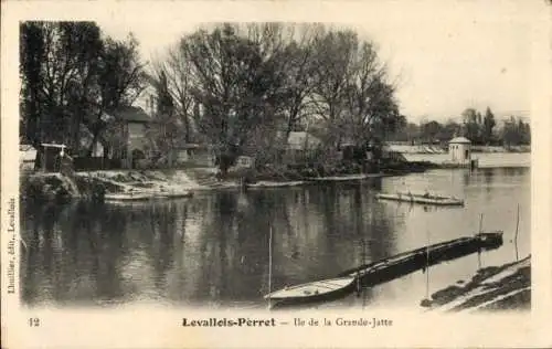 Ak Levallois Perret Hauts de Seine, Ile de la Grande Jatte