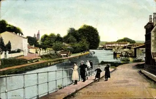 Ak Bar le Duc Meuse, Kanal, Hafen