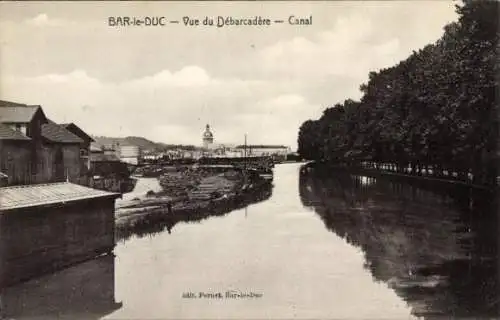 Ak Bar le Duc Meuse, Debarcadere, Kanal