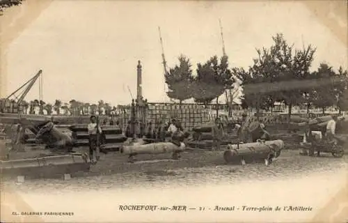 Ak Rochefort sur Mer Charente Maritime, Arsenal, Land der Artillerie