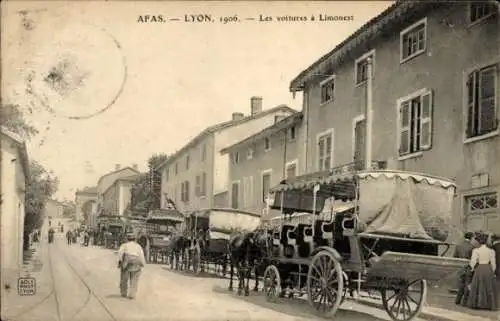Ak Afas Lyon Rhône, Kutschen nach Limonest
