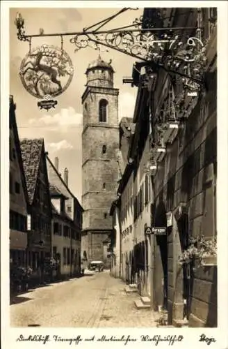 Ak Dinkelsbühl in Mittelfranken, Turmgasse