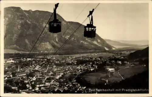 Ak Bad Reichenhall in Oberbayern, Gesamtansicht, Predigtstuhlbahn