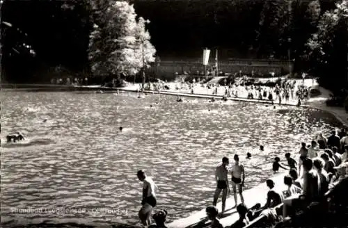 Ak Oberaudorf am Inn Oberbayern, Strandbad Luegsteinsee, Badegäste