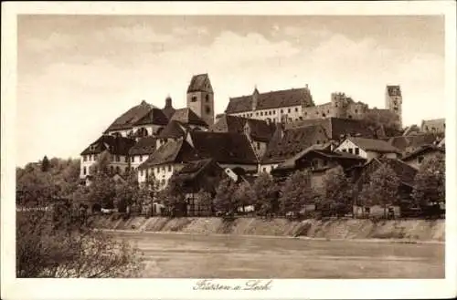 Ak Füssen am Lech Schwaben, Teilansicht