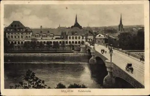 Ak Mülheim an der Ruhr, Ruhrbrücke