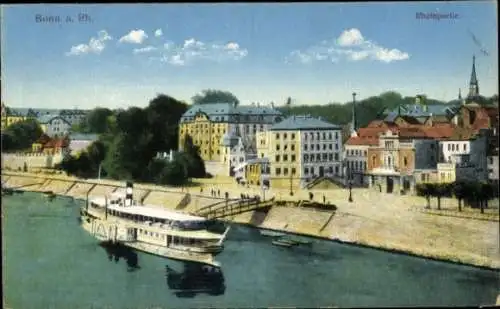 Ak Bonn am Rhein, Dampfer, Anlegestelle