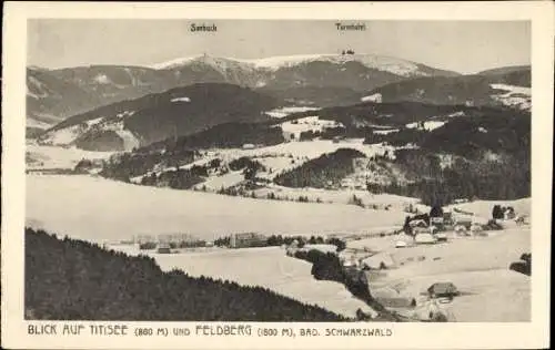 Ak Titisee Neustadt im Breisgau Hochschwarzwald, Feldberg, Seebuck, Turmhotel