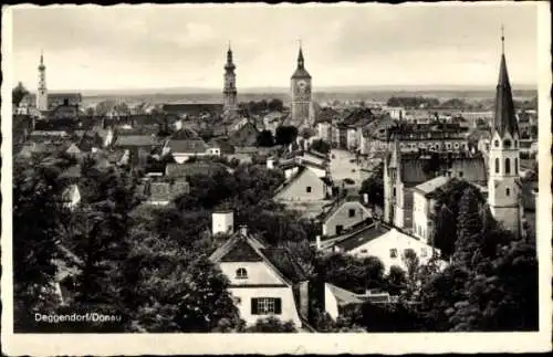 Ak Deggendorf im Bayerischen Wald Niederbayern, Panorama, Kirchen