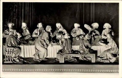 Ak Schwäbisch Hall in Württemberg, St. Michaeliskirche, Abendmahl, Innenansicht