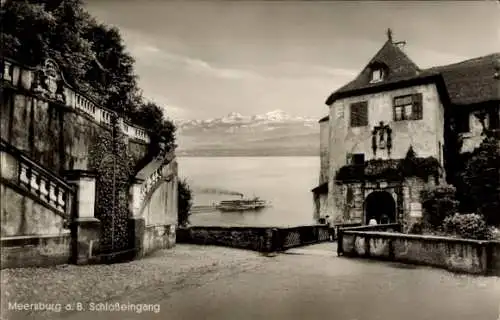 Ak Meersburg am Bodensee, Schlosseingang