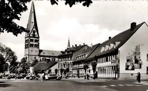 Ak Ettlingen in Baden, Kirche, Hotel, Restaurant Zur Sonne