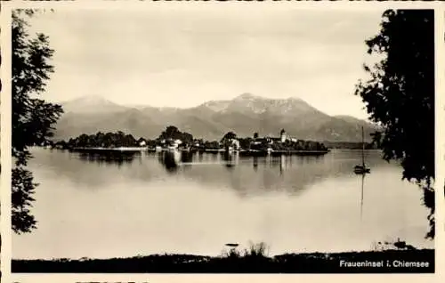 Ak Fraueninsel Chiemsee Oberbayern, Panorama