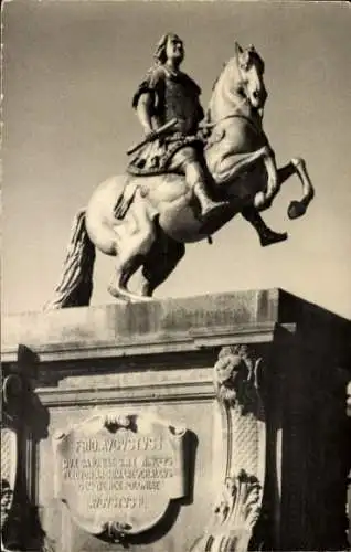 Ak Dresden Neustadt, Denkmal August der Starke