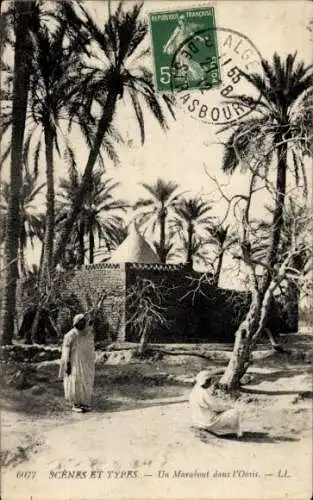 Ak Scenes et Types, Ein Marabout in der Oase