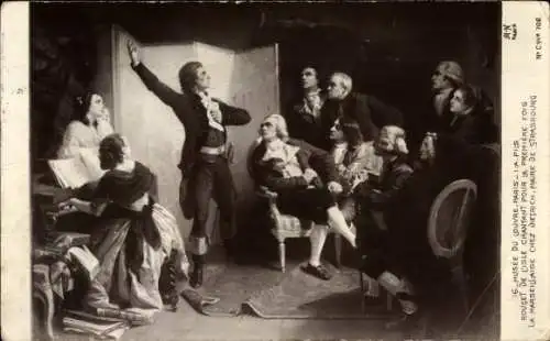 Künstler Ak Pils, I. A., Komponist Claude Joseph Rouget de Lisle, La Marseillaise