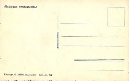 Ak Meiringen Kanton Bern Schweiz, Reichenbachfall