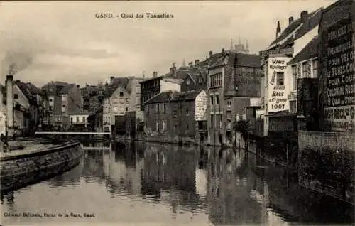 Ak Gand Gent Ostflandern, Quai des Tonneliers