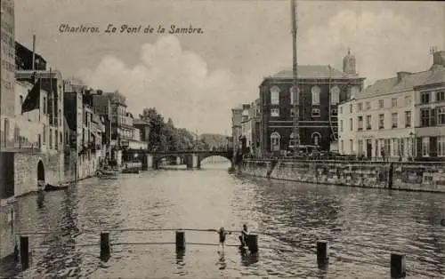 Ak Charleroi Wallonien Hennegau, Le Pont de la Sambre