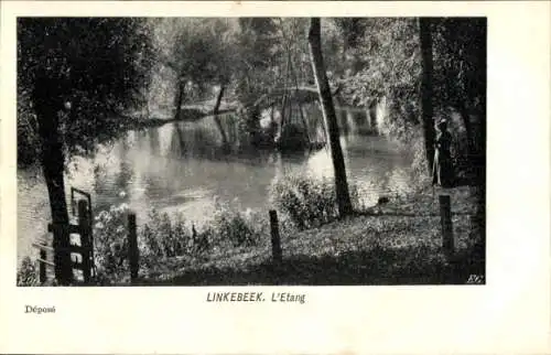 Ak Linkebeek Flämisch Brabant, Teich