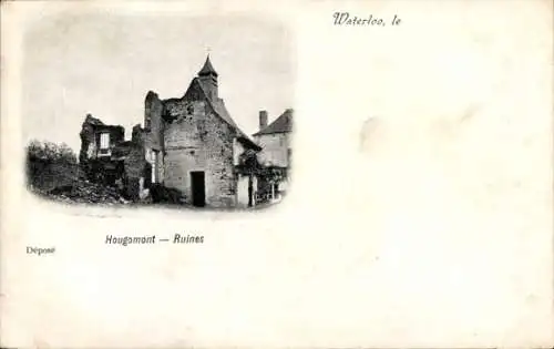 Ak Braine l'Alleud Wallonisch Brabant, Hougoumont, Ruine