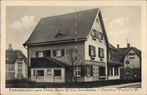 Ak Wiesdorf Leverkusen am Rhein, Musterhaus der Farbenfabriken vorm. Friedr. Bayer & Co.