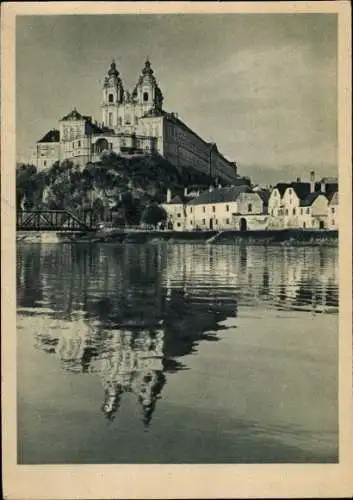 Ak Melk Niederösterreich, Blick zum Stift
