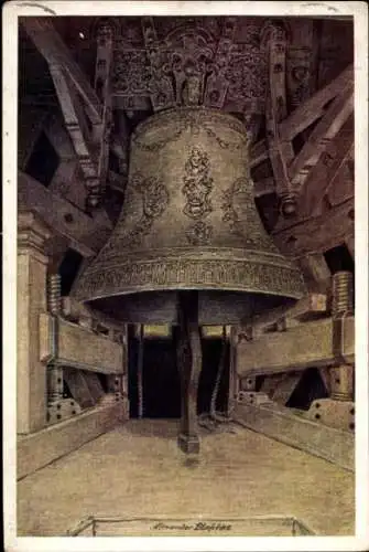 Künstler Ak Wien 1 Innere Stadt, Sankt Stephansdom, große Glocke, alte Pummerin