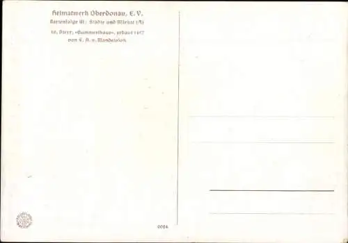 Künstler Ak Mandelsloh, E. A. von Steyr in Oberösterreich, Gummerlhaus