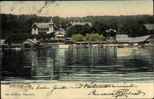 Ak Klagenfurt am Wörthersee Kärnten, Militärschwimmschule