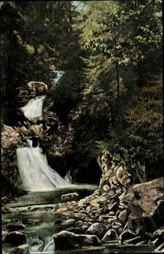 Ak Janské Lázně Johannisbad Region Königgrätz, Wasserfall