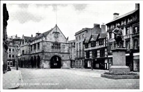 Ak Shrewsbury Shropshire England, Marktplatz