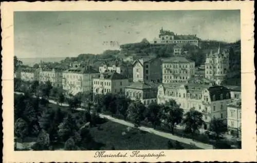 Ak Mariánské Lázně Marienbad Reg. Karlsbad, Hauptstraße