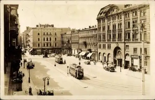 Ak Poznań Posen, Wilhelmstraße, Straßenbahn