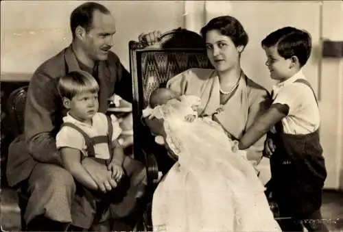 Foto Ak Adel Hessen-Darmstadt, Georg Donatus von Hessen-Darmstadt, Cecilia von Griechenland