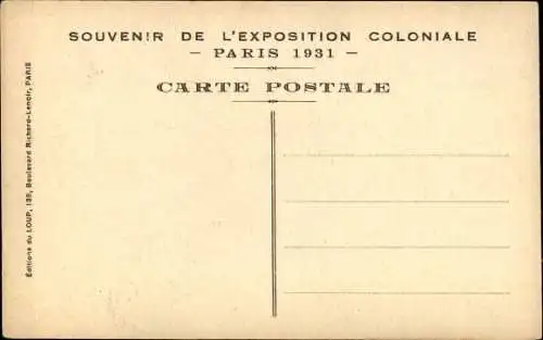 Ak Paris 1931, Kolonialausstellung, Ein energischer Perückenmacher