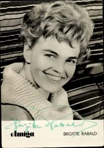 Ak Sängerin Brigitte Rabald, Portrait, Autogramm