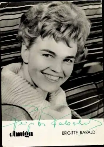 Ak Sängerin Brigitte Rabald, Portrait, Autogramm