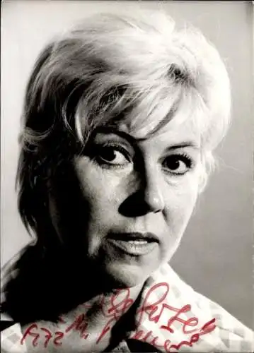 Ak Schauspielerin Eva-Maria Bauer, Portrait, Autogramm