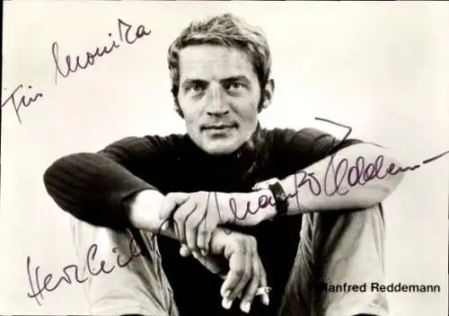Ak Schauspieler Manfred Reddemann, Portrait, Zigarette, Autogramm